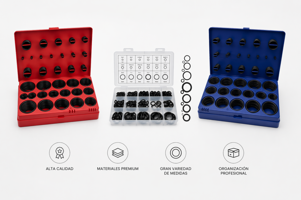 kit de o-rings surtido para mantenimiento hidráulico